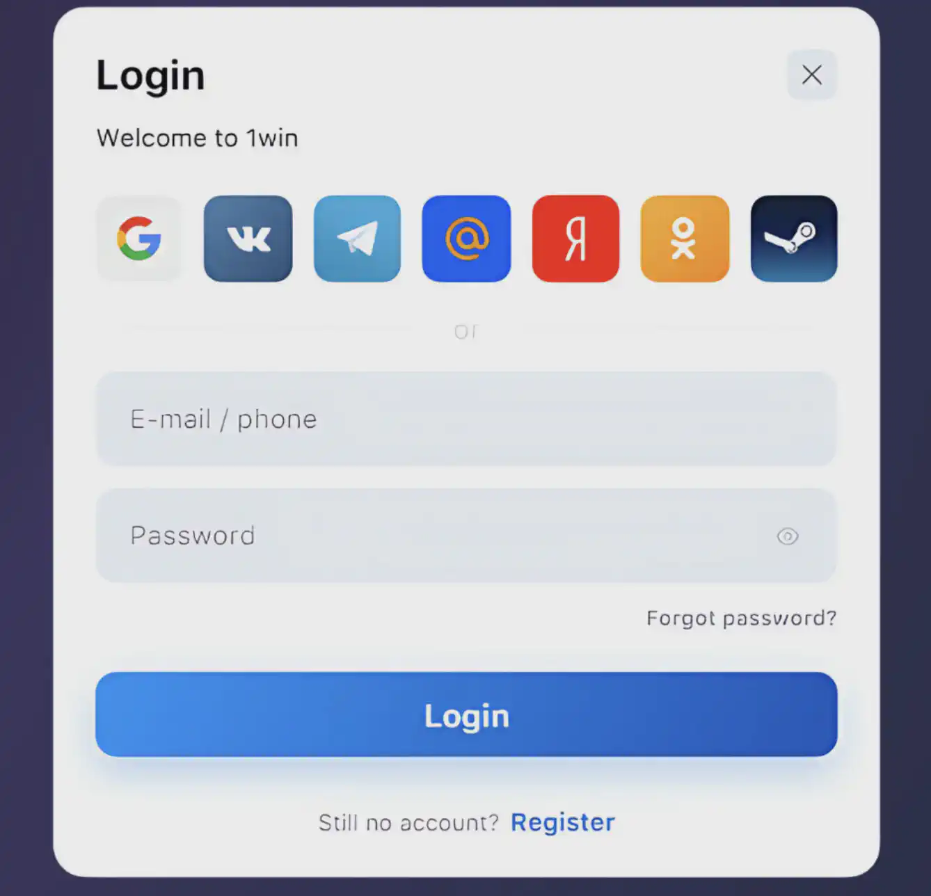 1win india login