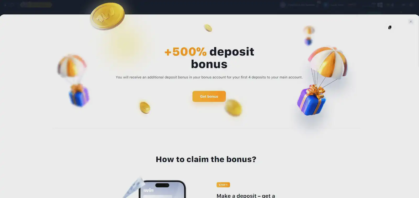 1win welcome bonus
