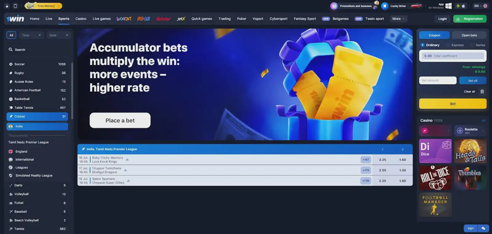 1win official site