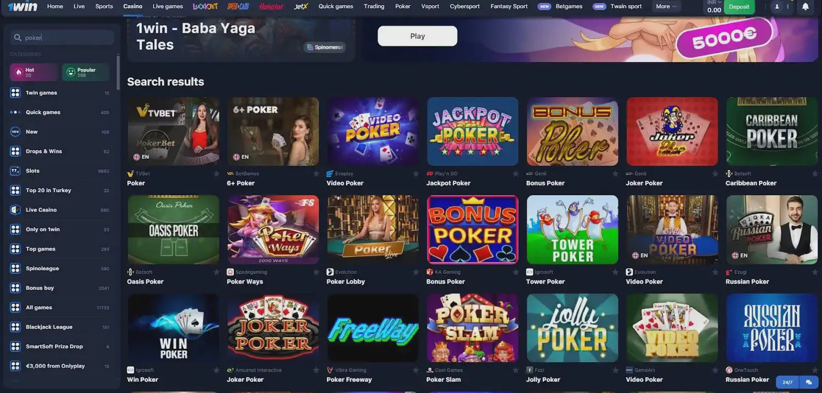 Download 1win games